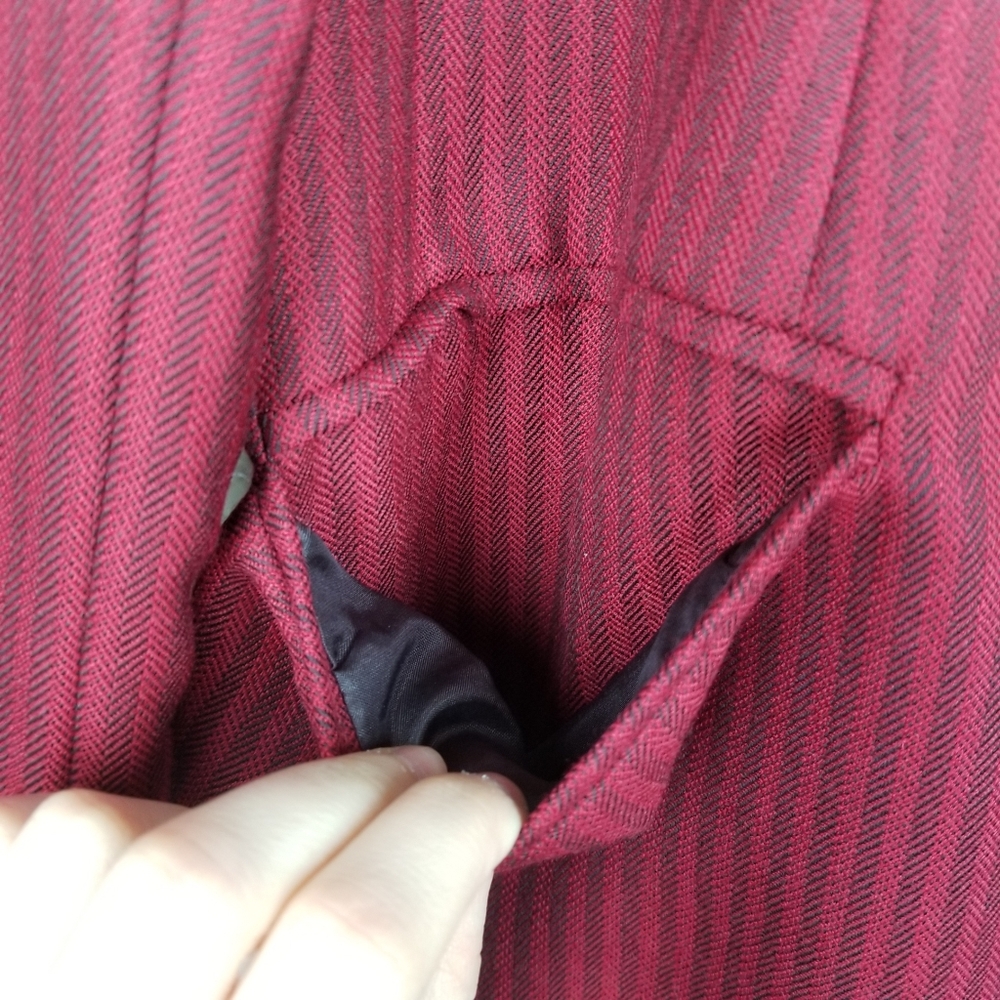 Pendleton Vintage Long Wool Pinstripe Blazer 12 - Picture 6 of 8